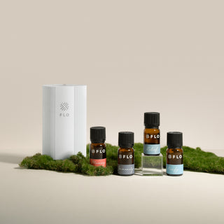 Velvet White FLO Diffuser Go with the Remedy Essential Oil Collection.
