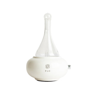 Alpine Glass Chamber with White Ceramic Base.
