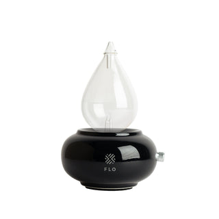 Raindrop Glass Chamber with Black Ceramic Base.