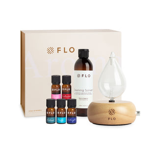 FLO Diffuser Home with 5 essential oils.