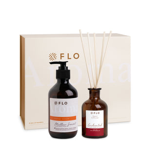 Mellow Sunset Hand Wash and Enchanted Reed Diffuser.