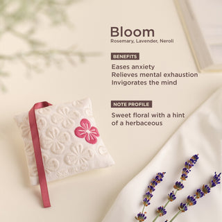 Bloom eases anxiety, relieves mental exhaustion, and invigorates the mind with its sweet herbaceous floral scent.