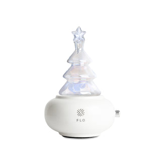 Aurora Xmas Tree Glass Chamber with White Ceramic Base.