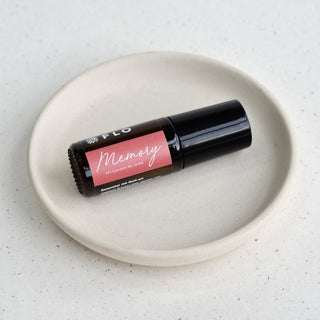 5ml Memory Essential Oil Roll-On with cap on.