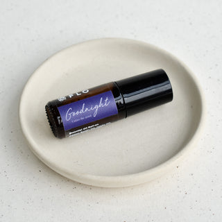 5ml Goodnight Essential Oil Roll-On with cap on.
