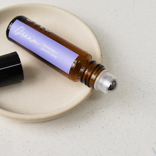 10ml Dream Essential Oil Roll-On with cap off.