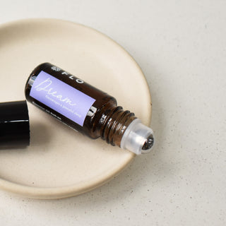 5ml Dream Essential Oil Roll-On with cap off.