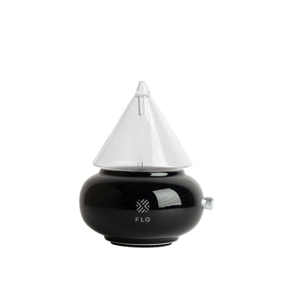 Pyramid Glass Chamber with Black Ceramic Base.