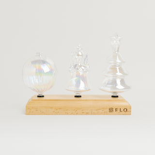 Wooden Display Base with Glass Chambers.